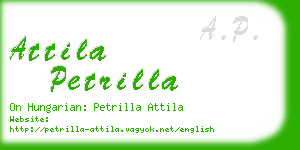 attila petrilla business card